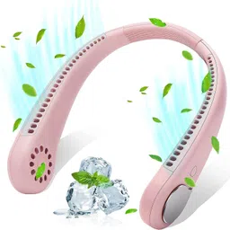 Radhe Neck Fan Bladeless Speeds Battery Operated Personal NF29 Neck Fan Bladeless Usb Cooler 40 USB Fan image 2