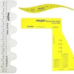 blushskin 3 Dart ruler, Scallop ruler and Arm Hole combo (3pcs) Drafting Kit-picture-23