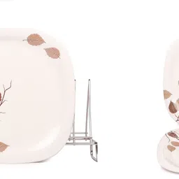 golden fish NEW2025_Unbreakable Melamine Square Full SizePlates Dinner Plate (Pack of: 3) Dinner Plate-picture-13