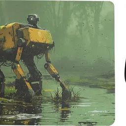 ARTOLIC Lone robot stands murky swamp Gaming Mouse Pad, Non-Slip Rubber Base, 9x7.5 Non Slip Base Mousepad-picture-20