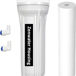 mg water Zenwater Housing Kit & Elbow with 10inch Spun Filter For RO Water Purifier_17 Solid Filter Cartridge-picture-35