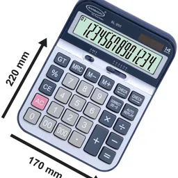 bambalio BL-950 Large Display with Metallic Panel & 3 Years Warranty With 000 Keys Basic Calculator image 2