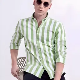 srgi Men Slim Fit Striped Casual Shirt image 5
