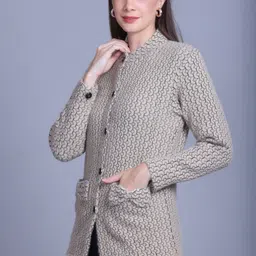 areemas Suede Solid Coat For Women image 5