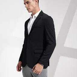invictus Men Self Design Single Breasted Formal Blazer image 5