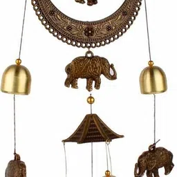 puff smart Elephant Design Windchime For Balcony Bedroom With Good Sound Aluminium Windchime image 1