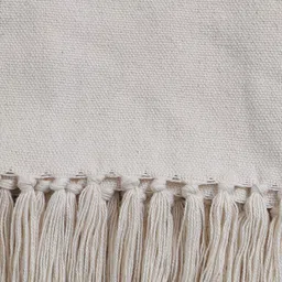 jamio firati White Cotton Solid 84x60 Inches Sofa Throw image 5