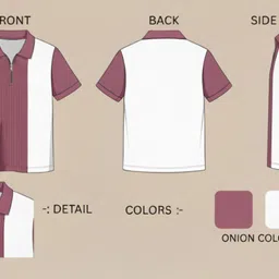 try this Men Colorblock Polo Neck Cotton Blend Purple T-Shirt image 4