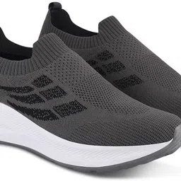 nvisan FK-01-GREY Slip On Sneakers For Men image 3