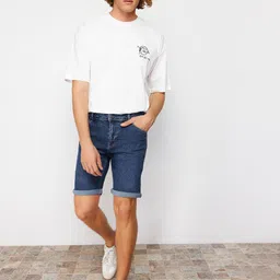 Trendyol Men Washed Mid Rise Denim Shorts-picture-24