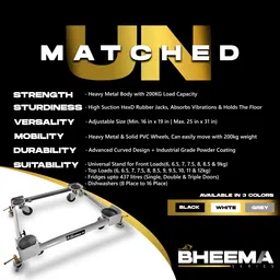 lsrp's universal fit Washing Machine, Refrigerator, Water Cooler, Air Cooler Material Iron image 2