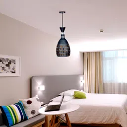 whiteray AREEZO HANGING LIGHT 144 CUTTING BLACK BULB INCLUDED (PACK OF 1) Pendant Lamp Ceiling Lamp image 3