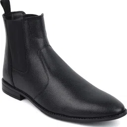 louis stitch Mens Midnight Black Chelsea Boots with Dual Tone Patina - RGPDCLJB - UK 10 Boots For Men-picture-21