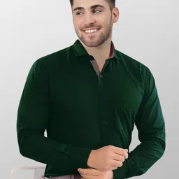 vtexx Men Regular Fit Solid Spread Collar Formal Shirt-picture-13