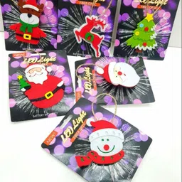 radhya accessories Christmas LED Light Hanging Ornament for Tree Decoration | Reindeer Santa Claus Hanging Ornaments Pack of 1 image 1