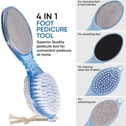 dhara creation 4 in 1 Foot Brush with Pumic (Pack Of 1) Multi Use Manicure Paddle-picture-35