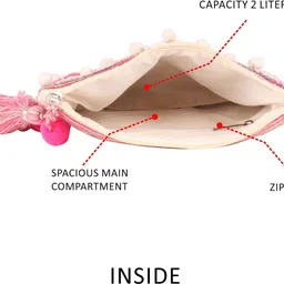 astrid Women Pink, White, Beige Pouch image 4