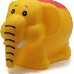Medium size elephant jumbo piggy bank with realistic look yellow toy for kids Coin Bank-image-20