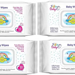 fabie baby Skin Soft Cleansing Wet Baby Wipes Alcohol Free With Vitamin E 80s-picture-18