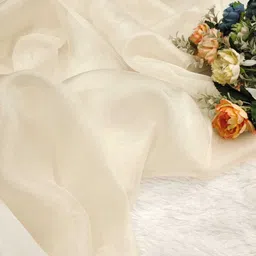 ramiv vastra Unstitched Organza Multipurpose Running Fabric Solid image 1