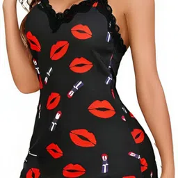 klovvy Self Design Women Swim-dress Black Swimsuit-picture-27