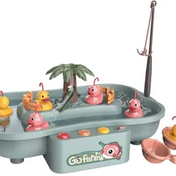 namanshu tex Musical Fishing Game Fish Catching Game with Pool and Flash Light and Music image 3