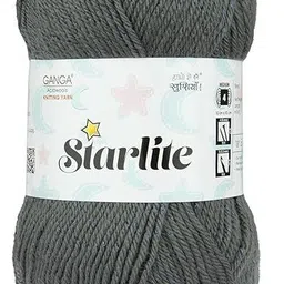 kb star Ganga Acrowools Starlite, , Hand Knitting Yarn (200gram) (Stl016 - Mid Grey)-picture-14
