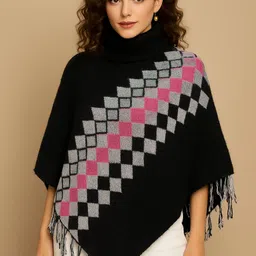 Wool Blend Poncho-image-0