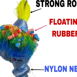 mondal store 1 Finger 30mm Fishing Gill Net 4.5ft x 50ft with Mud Sinkers Fishing Net image 3