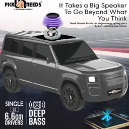 Pick Ur Needs Stylish SUV Design Car Shape Bluetooth Wireless Speaker with Deep Bass 10 W Bluetooth Car Speaker image 3
