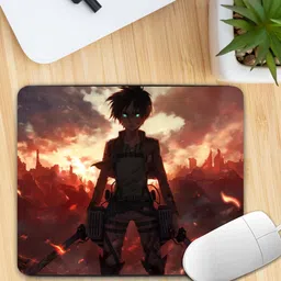 Respite Paradise Eren Yeager | Attack on Titan - Eren Yeager Attack on Titan Anime Mouse Pad Mousepad image 3