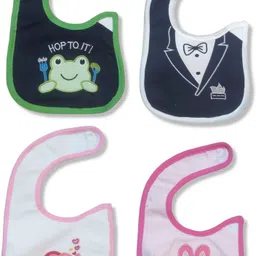 little monkeys BABY tuttie faced AND BIRDS PRINTED VELCRO WATERPROOF BIBS - MULTICOLOR-picture-21