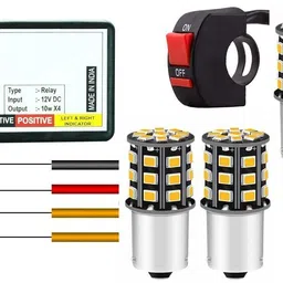 gonama Side LED Indicator Light for Bullet, Hero, Honda, KTM, Mahindra, Royal Enfield, Suzuki, Tata, TVS, Yamaha, Universal For Bike Activa, Achiever, Apache RTR 160, CB Twister, Platina, Victor, Splendor, Universal For Bike image 4