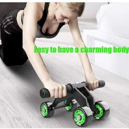 vedo 4 Wheel Abs fitness Machine with Knee Protection Pad - Home Gym Workout Exercise Ab Exerciser image 5