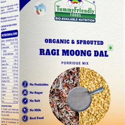tummyfriendly foods Organic Sprouted Ragi MoongDal Porridge Mix | Baby Food for 6 Months Baby |200g Cereal-picture-26