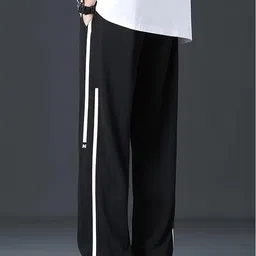 mack jonney Men Colorblock Black Track Pants image 3