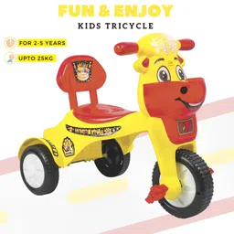 dandles Musical Happy Birthday Kids Tricycle with Light, Back Rest & Storage basket for 2 to 5 Years Tricycle image 3