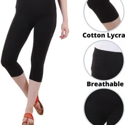 fasha Cotton Lycra capri for women,capri for ladies,capri for girls, Women Multicolor Capri image 4