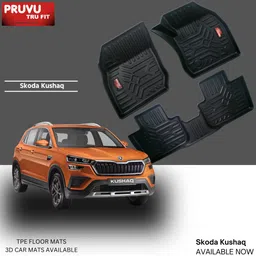 pruvu Plastic, Rubber 3D Mat For Skoda Kushaq image 3