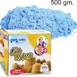 funblast Creative Sand for Kids – Natural Kinetic Sand - 500 GM - Blue Color Sand image 2