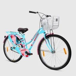 MAGNA 26T Cyclefor Girls & Women with Carrier and Front Basket & Side Dash Guard 26 T (inch) Road Cycle-image-16