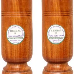 schrodinger (Pack of 2) 11012 Diabetes Sugar Control VIJAYSAR Wooden Glass Tumbler 60ml Ayurvedic Wood - 2 PCS PER ORDER Glass Water/Juice Glass-picture-45