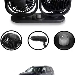 maties 12V Cooling Air Fan Powerful Dashboard Electric Dual Car Fan-200 Car Interior Fan-picture-23