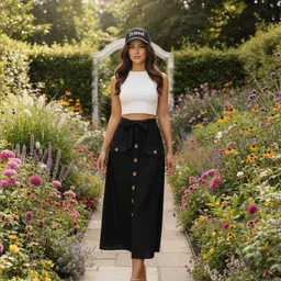 sands apparel Women Solid A-line Black Skirt image 4