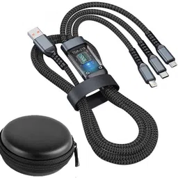 SOJUBA Transparent Luminous 100W Charging Data Cable 3-in-1 Charging LED Cable+Pouch Charging Pad-picture-38