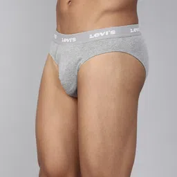levi's Pack of 2 Contoured Double Pouch, Tag Free & Smartskin Technology Style# 002 Classic Solid Men Brief image 3