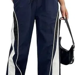 custom army Women Solid, Self Design Light Blue Track Pants-picture-13