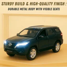 Toyo/ta Fortuner Die-Cast Pull Back Car Sturdy Metal Model Toy Vehicle for Kids-image-61