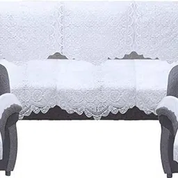 delhi pvc corp Cotton Embroidered 3+1+1 Seater Sofa Cover-picture-18