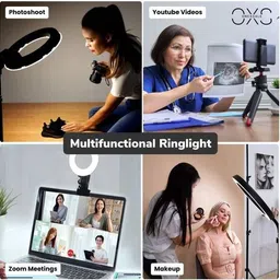 VIJYONICES LED Ring Light 7ft Tripod Stand live video Stream Phone Holder P24 Ring Ring Flash image 5